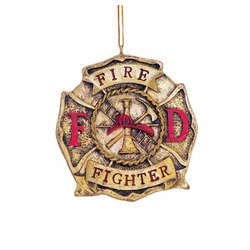 Item 483550 Fire Fighter Emblem Ornament