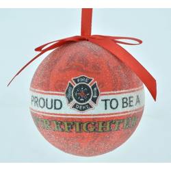Item 483870 Proud To Be A Firefighter Ball Ornament