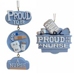 Item 483877 Proud To Be A Nurse Sign Ornament