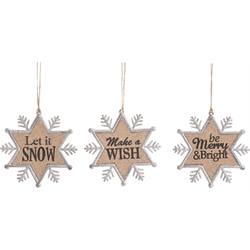 Item 501091 Snowflake With Saying Ornament