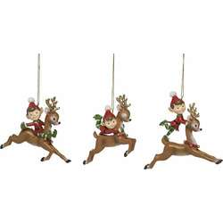 Item 501544 Elf Reindeer Ornament