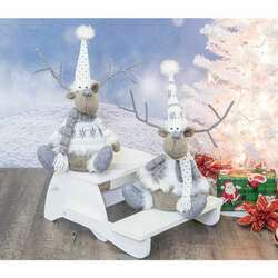 Item 509128 thumbnail Frosted Ivory Moose Sitter