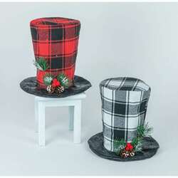 Thumbnail Plaid Top Hat With Lights