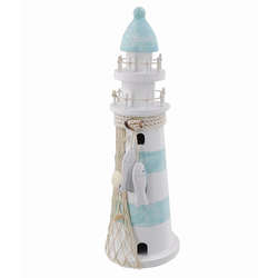 Item 519306 Small Light Blue/White Lighthouse