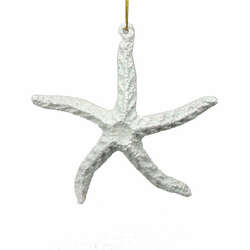Item 519490 White Starfish Christmas Ornament