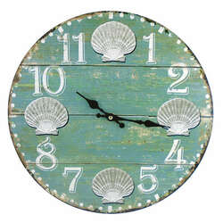 Item 519498 Seashells Wall Clock