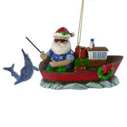 Item 519505 Fishing Santa Ornament - Myrtle Beach