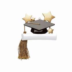Item 525016 Graduate Cap With Diploma Ornament