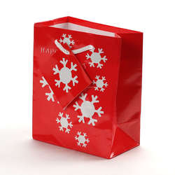 Item 525086 Small Red and White Gift Bags - 12 Pack
