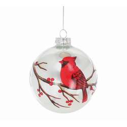 Item 527116 Red Cardinal On Twig Ornament