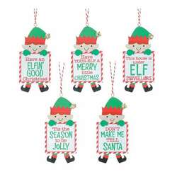 Thumbnail Elf With Message Ornament