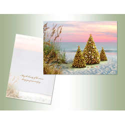 Item 552105 Trees On Beach Christmas Cards