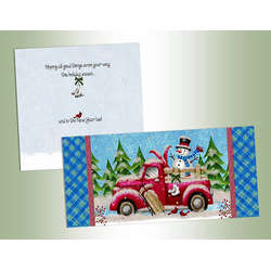 Thumbnail Wintry Pickup Truck Christmas Cards