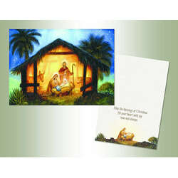 Item 552175 Christmas Palm Manger Christmas Cards