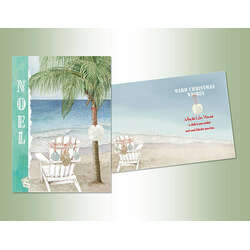 Item 552196 Noel Palm Tree and Adirondack Chair Christmas Cards
