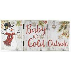Item 558267 LED Baby It's Cold Outside Snowman Sign