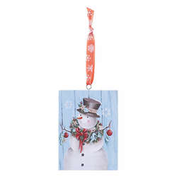 Thumbnail Snowman With Wreath Ornament