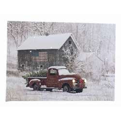 Item 558374 thumbnail Tabletop Truck And Barn Lighted Canvas