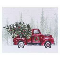 Thumbnail Lighted Red Truck Canvas