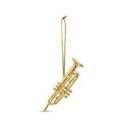 Item 560018 Gold Trumpet Ornament
