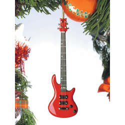 Thumbnail Red Bass Guitar Ornament