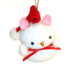 Item 567011 Christmas Mouse Sea Urchin/Shell Ornament