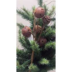 Item 568149 Pine Cones & Rustic Jingle Bells Pick
