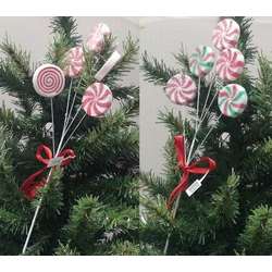 Item 568238 Christmas Candy Cane Peppermint Pick