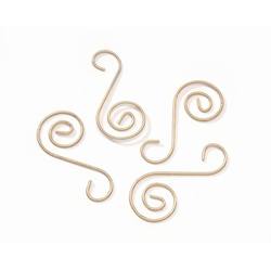 Item 568303 Set of 18 Gold Swirl Ornament Hooks