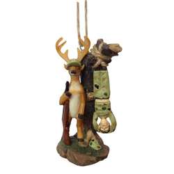 Item 599132 Deer With Hanging Hunter Ornament