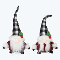 Item 601031 Fabric Gnome With Black And White Hat
