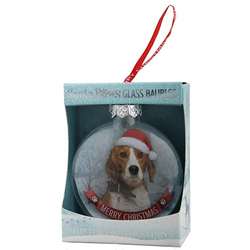 Item 632013 Beagle Santa Paws Bauble Ornament