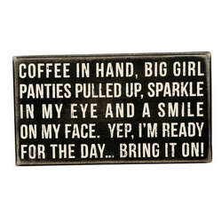 Item 642143 COFFEE IN HAND BOX SIGN