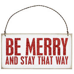 Item 642192 Be Merry Box Sign Plaque