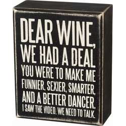 Thumbnail Dear Wine Box Sign