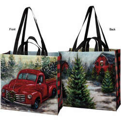 Thumbnail Red Truck Tree Farm Market Tote Bag