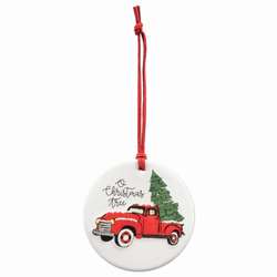 Item 657014 O Christmas Tree Red Truck Ornament