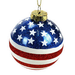 Item 803001 USA Flag/Americana Ball Ornament