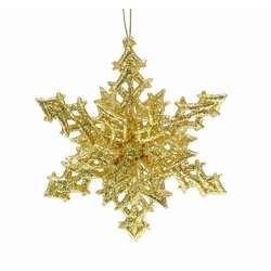 Item 805028 Gold Snowflake Ornament