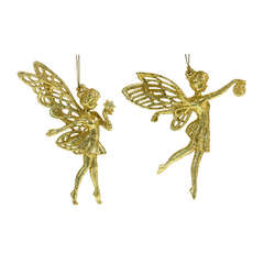 Item 805032 Gold Glitter Fairy Ornament