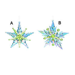 Item 812046 Blue/Green Snowflake Ornament