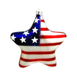 Thumbnail American Flag Star Ornament
