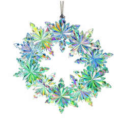 Item 818007 Blue/Green Iridescent Snowflake Wreath