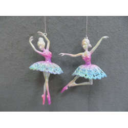 Item 818026 White/Rainbow Ballerina Ornament