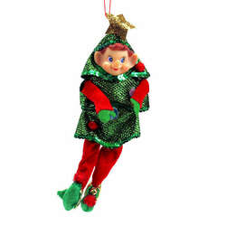 Item 820010 Elf In Christmas Tree Costume Ornament