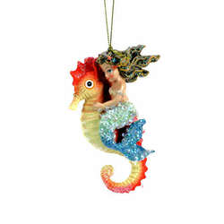 Thumbnail Mermaid Riding Seahorse Ornament