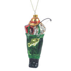 Item 820114 Glass Fishing Clothes Ornament