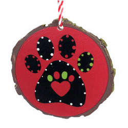 Item 825025 Double Sided Pawprint Ornament