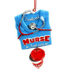 Thumbnail Instant Nurse Just Add Coffee Sign Ornament