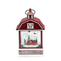Item 830003 LED Lighted Barn With Red Truck